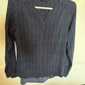 Raymond Midnight Blue Pinstripe Blouse